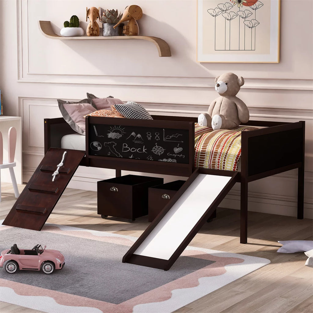 Boy twin loft outlet bed with slide