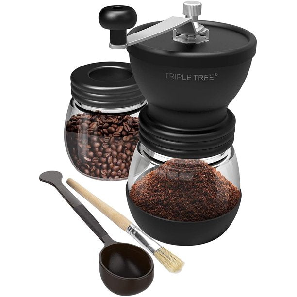 i Cafilas Manual Coffee Grinder with Ceramic Burr, Portable Hand