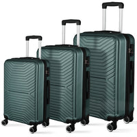 Luggage Sets with Expandable ABS Hardshell, 3pcs Clearance Luggage Hardside, Lightweight Durable, Suitcase Sets, Spinner Wheels Suitcase with TSA Lock 20in/24in/28in, Dark Green