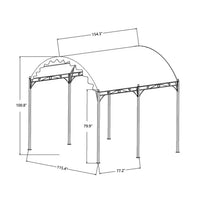 13'x10'ft Outdoor Patio Canopy, Heavy Duty Carport with Powder-Coated Steel Frame,Outdoor Car Canopy Garage Tent Patio Shelter with Anchor Kit,for Garden,Couryard,Poolside