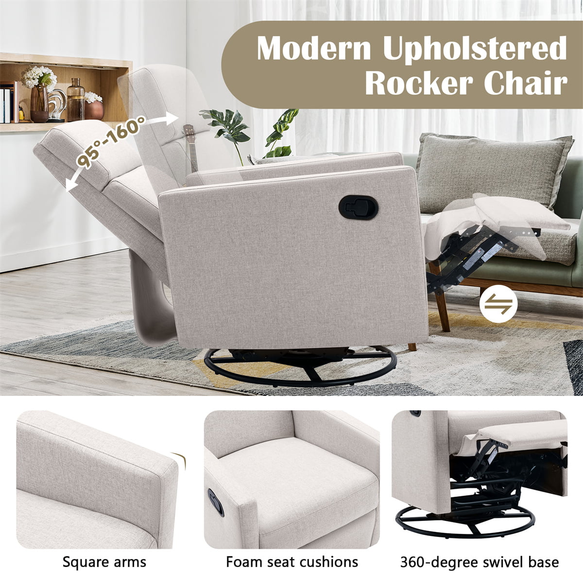 Modern clearance nursery recliner