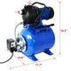 1.6HP Shallow Well Pump with Pressure Tank, Garden Water Pump, Irrigation Pump with Automatic Jet Pump and Stainless Steel Head, Electric Water Pressure Booster Pump for Home Garden (Blue)