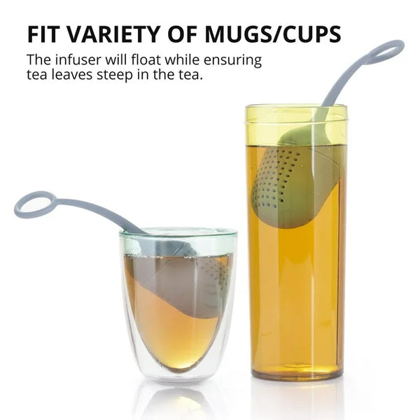 2 Pcs Food Grade Silicone Tea Infuser, Long Handle Tea Steeper, Loose Leaf Tea Filter Tea Strainer