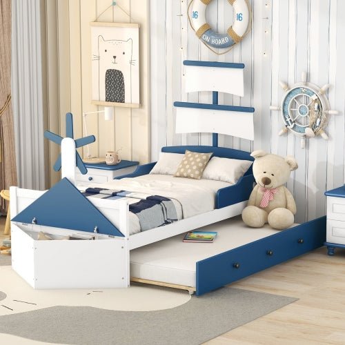 Wood Twin Bed Frames for Boys Girls, Twin Size Platform Bed with