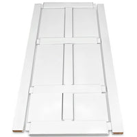 28 x 80 inches Standard Door Slabs, Paneled Wood Primed Barn Door Slabs White, Interior Single Door Slab, DIY Door, Pre-Drilled Ready to Assemble