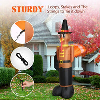 Thanksgiving Inflatables Outdoor Decorations, 10FT Turkey with Pilgrim Hat Thanksgiving Decor, Build in LEDs Blow up Thanksgiving Gifts, Party Decorations for Home Indoor Yard Garden Holidy