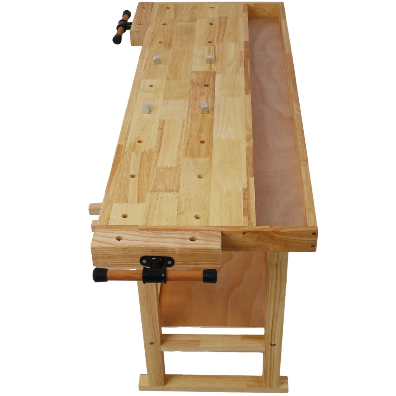 Wooden Workbench,Rubberwood Workbench with 1 Drawer,Work Bench for Garage Workshop and Home,Natural