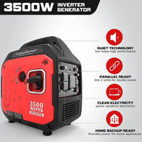 Portable Generator, 3500 Watts Inverter Generator Portable Gas Powered, 120V RV Ready Generator For Home Use, 53 dB Quiet Generator For Outdoor Camping & Travel, CARB Compliant