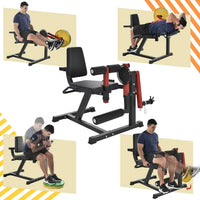 Leg Extension and Curl Machine, Adjustable Leg Extension Machine, Leg Press Machine with Rotary Leg Extenstion, Leg Curl Press Machines for Home Gym Hamstring Workout and Quadriceps Exercises