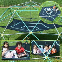 13FT Climbing Dome, Outdoor Geometric Dome Climber Play Center for Kids 3-10, Rust & UV Resistant Steel Supporting 1000 lbs, Easy Assembly Jungle Gym, Green