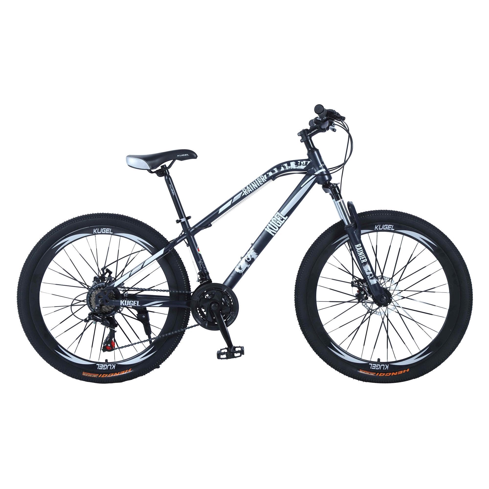 26 Inch Men's Mountain Bike, Stainless Shimano Bicycle with Front Suspension, 21-Speed, Double Disk Brakes, City Commuter Bicycle, Beginner to Intermediate Bicycle Riders for Adults and women, Black