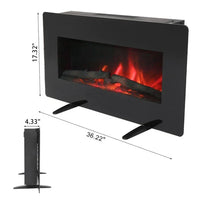 Wall Fireplace Electric with Remote control, Wall Fireplace Heater with 6H Timer and Adjustable Flame, Linear Fireplace Electric, 1400W