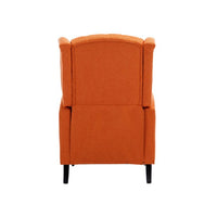 Comfortable Recliner Chair, Upholstered Accent Chairwith Button Tufted Back and Thick Seat Cushion, Modern Single Sofa, for Living Room, Bedroom, Lounge, Orange