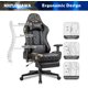 360°Swivel Gaming Rolling Chair, Ergonomic PC Office Chair, Computer Racing Chair, PU Desk Task Chair , Height Adjustable E-sports Chair with Leg Rest Lumbar Support and Headrest for Office or Gaming