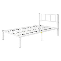 Triple Twin Bunk Bed, Metal 3 Bunk Beds Frame with Built-in Shelf and Slat Locks, Triple Bunk Bed for Children, Adult, Teens, Converted into Three Single Bed, White