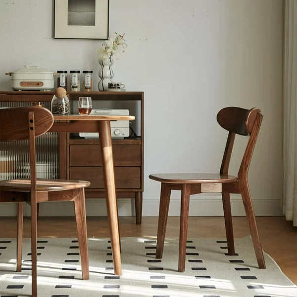 Dining Chairs Set of 4, Wooden Dining Chairs with High Back, Farmhouse Armless Kitchen Dining Room Side Chairs Armchairs for Living Room, Restaurant, Dining Room, 18.31 x 22.05 x 31.5", Walnut