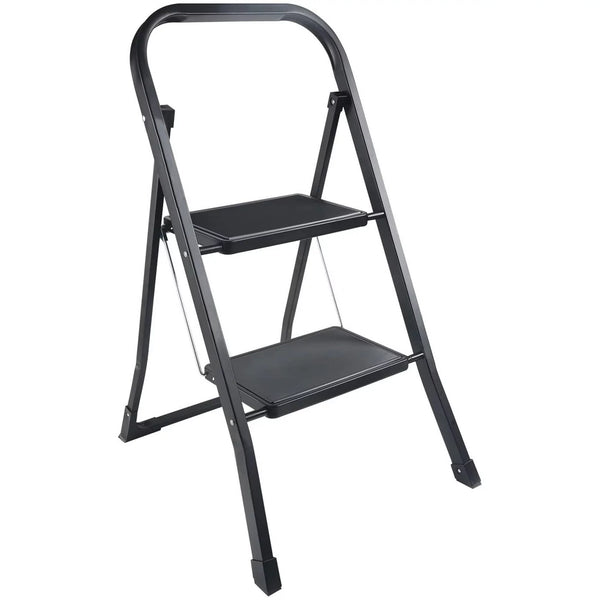 2 Step Ladder, Folding Step Stool with Wide Anti-Slip Pedal, 330 lbs Sturdy Steel Ladder, No Assemble