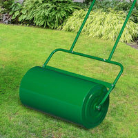 Lawn Roller, Push/Tow Behind Sod Roller with U Shaped Handle, Water and Sand Filled Garden Drum Roller for Planting, Seeding, Eliminating Turf Damage (24in-Green)