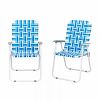 2pcs Beach Chairs Set,Patio Folding Chairs,Bearing 120kg,Outdoor Webbing Chair with Steel Frame,Lightweight & Portable Camping Chairs Patio Chairs for Fishing,Yard,Garden,Poolside