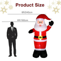 Christmas Inflatable Decoration, 8FT Christmas Inflatable Santa Claus with 4 String Lights, Blow Up Yard Decorations for Indoor Outdoor Christmas Decorations Yard Garden Decor