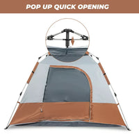 Instant Cabin Tent, 4 Person Camping Tent with 2 Ground Vents, Portable Waterproof & Windproof Tent with Carry Bag for Family Camping, Upgraded Ventilation, Setup in 60 Seconds