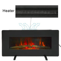 Wall Fireplace Electric with Remote control, Wall Fireplace Heater with 6H Timer and Adjustable Flame, Linear Fireplace Electric, 1400W