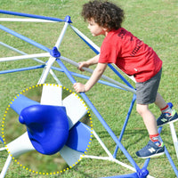 11ft Climbing Dome, Geometric Dome Climber Supporting 900LBS with Rust & Uv Resistant, Geo Jungle Gym, Much Easier Assembly, Be Applicable Backyard Jungle Gym Outdoor Garden, Blue