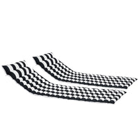 2PCS Set Chaise Lounge Cushions Outdoor, Adjustable Replacement Lounge Chair Cushions for Outdoor Furniture, Comfortable Patio Furniture Seat Cushion Chaise Lounge Cushion, Black And White Stripes