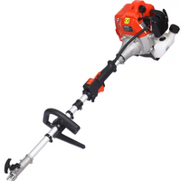 52CC Walk Behind Handheld Gas Powered Sweeper Broom Concrete Driveway Cleaning Sweep Driveway Lawn Snow 21x10" EPA