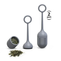 2 Pcs Food Grade Silicone Tea Infuser, Long Handle Tea Steeper, Loose Leaf Tea Filter Tea Strainer