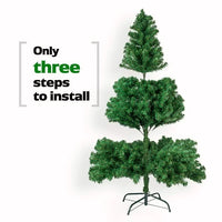 5.5FT Christmas Trees, Premium Hinged Holiday Artificial Xmas Tree with 850 Branch Tips and Sturdy Steel Base for Indoor Home Office Party