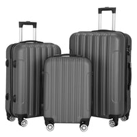 3 Pieces Luggage Sets, Expandable Large Capacity Traveling Storage Suitcase, Hardside Lightweight Durable Suitcase Sets with Spinner Wheels and TSA Lock, 20in/24in/28in, Dark Gray