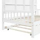 Twin Size House Bed with Trundle and Shelf,Wooden Kids Bed Frame with Roof Design,Storage Bed for Kids Boys Girls,Twin Platform Trundle Bed Daybed,Can Decorated,White