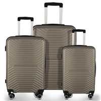 Luggage Sets with Expandable ABS Hardshell, 3pcs Clearance Luggage Hardside, Lightweight Durable, Suitcase Sets, Spinner Wheels Suitcase with TSA Lock 20in/24in/28in, Champagne