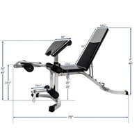 Weight Bench with Leg Extension - 6+3 Positions Adjustable Olympic Utility Benches with Preacher Curl