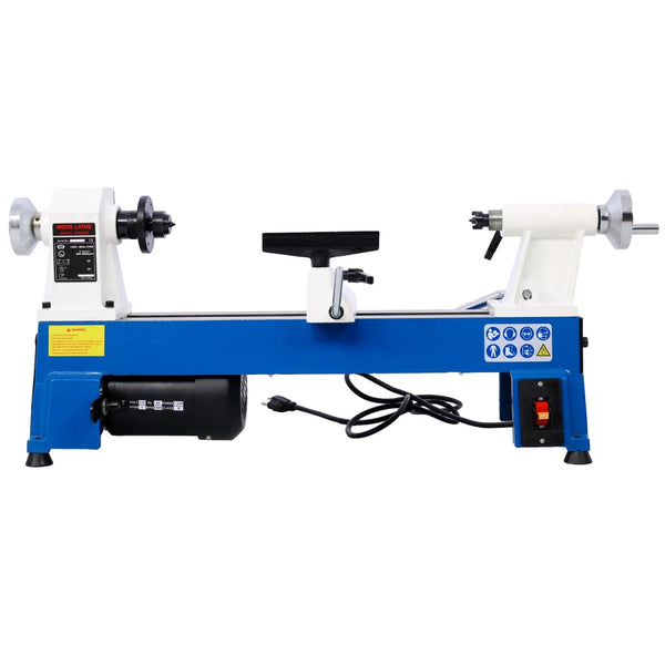 Benchtop Wood Lathe, 10" x 18" Wood Lathe Machine with 5 Variable Speeds 500/750/1150/1800/3200RPM Mini Wood Turning Lathe for Woodworking, 1/2HP Multifunctional Power Wood Lathe