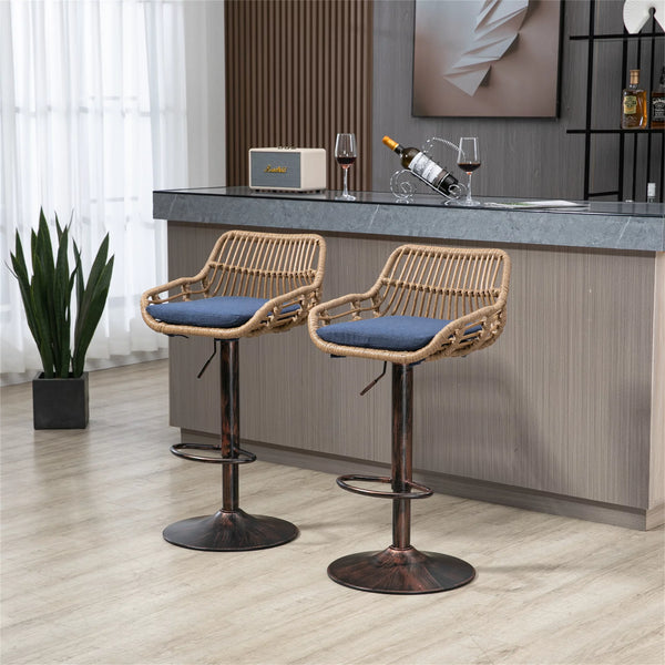 Counter height bar online stools rattan