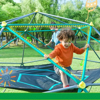 13FT Climbing Dome, Outdoor Geometric Dome Climber Play Center for Kids 3-10, Rust & UV Resistant Steel Supporting 1000 lbs, Easy Assembly Jungle Gym, Green