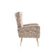 Velvet Geometric Accent Chair, Upholstered Vanity Chair with Padded Seat Cushion and Backrest,Wingback Armchair with Golden Metal Legs,Single Sofa Chair for Living Room Bedroom Office