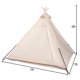 2 Person Canvas Tent, 4 Season Bell Tent Glamping Tent with Ventilation Net 2 Doors, Outdoor Tent Luxury Tipi Tent for Fishing Camping Hunting (Khaki)