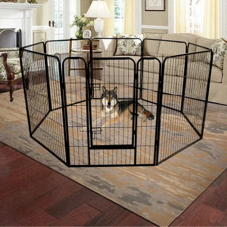 Dog Playpen Outdoor 8 Panels Dog Pen 40 Height Dog Fence Exercise Pen tripletreebrands