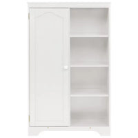 Kids Wardrobe Closet, 51"H Wardrobe Cabinet with 1 Door and 3 Shelves, Floor Storage Cabinet with Hanging Rod, Bedroom Armoire Clothes Organizer for Kids, with Anti-falling Hardware, White