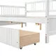 Twin Size Daybed Frame with Two Storage Drawers, Wood Sofa Bed Frame with Slats Support, Indoor Mattress Foundation for Bedroom Living Room, No Box Spring Required, White