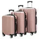 3 Pieces Luggage Sets, Expandable Large Capacity Traveling Storage Suitcase, Hardside Lightweight Durable Suitcase Sets with Spinner Wheels and TSA Lock, 20in/24in/28in, Rose Gold