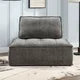 Upholstered Seating Armless Accent Chair, Leisure Square Sofa, Living Room Ottoman with Pillow, Oversized Lazy Sofa Lounge Chair, for Living Room Corner Bedroom Office, Black