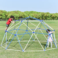 11ft Climbing Dome, Geometric Dome Climber Supporting 900LBS with Rust & Uv Resistant, Geo Jungle Gym, Much Easier Assembly, Be Applicable Backyard Jungle Gym Outdoor Garden, Blue