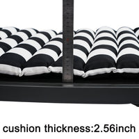 2PCS Set Chaise Lounge Cushions Outdoor, Adjustable Replacement Lounge Chair Cushions for Outdoor Furniture, Comfortable Patio Furniture Seat Cushion Chaise Lounge Cushion, Black And White Stripes