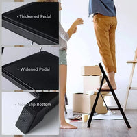 2 Step Ladder, Folding Step Stool with Wide Anti-Slip Pedal, 330 lbs Sturdy Steel Ladder, No Assemble