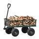 Wagon Cart Heavy Duty Carts and Wagons with Removable Sides Adjustable Handle Control and 10-in Pneumatic Tires Yard Garden Cart Trucks Make it Easier to Transport Firewood