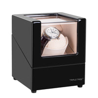 Single Watch Winder, Piano Black